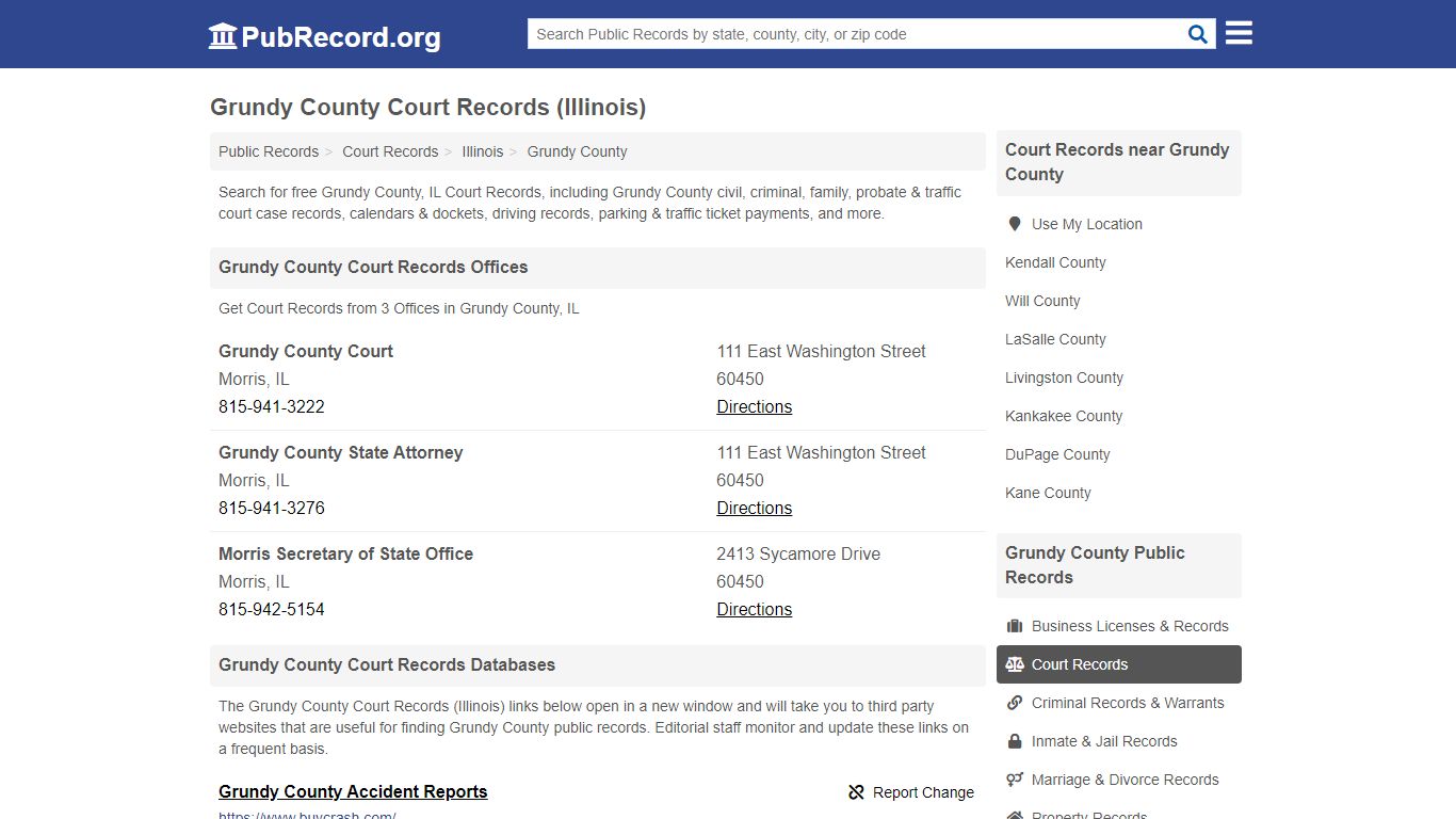 Free Grundy County Court Records (Illinois Court Records) - PubRecord.org
