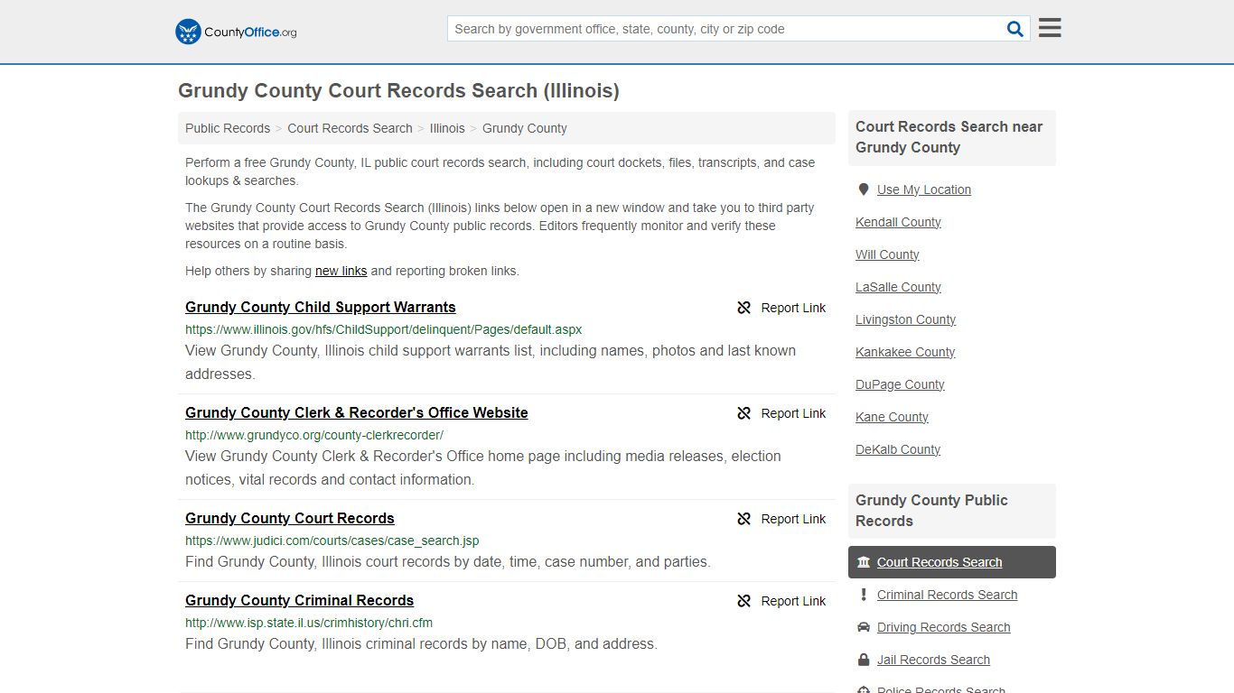 Grundy County Court Records Search (Illinois) - County Office