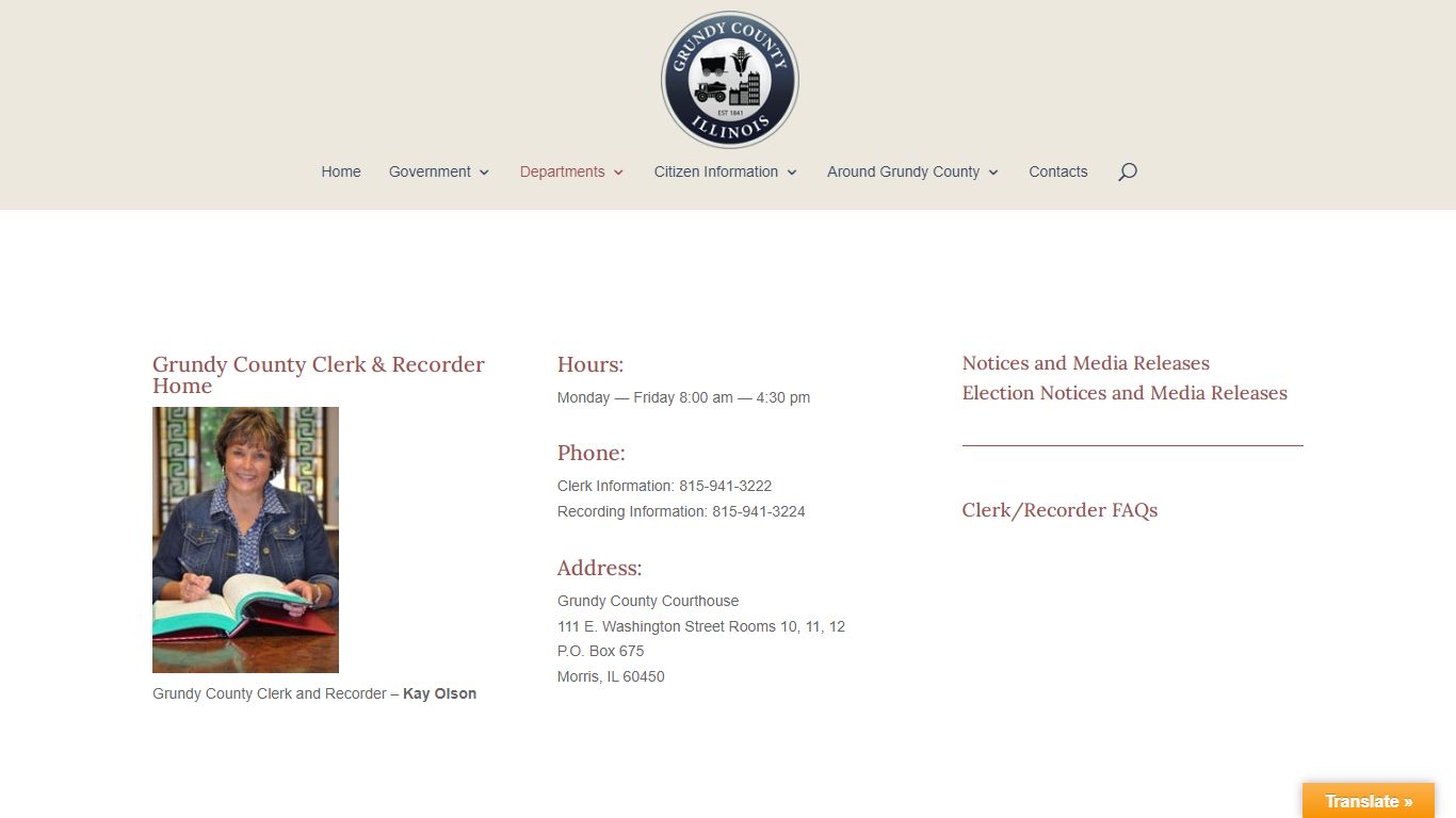 County Clerk/Recorder | Grundy County